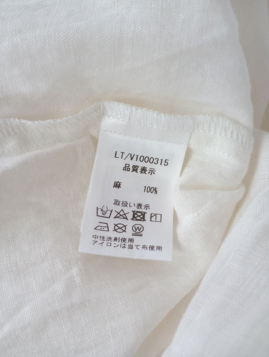 ICHI Antiquites イチアンティークス フレンチリネンシャツ トップス ブラウス チュニック 白 【中古】