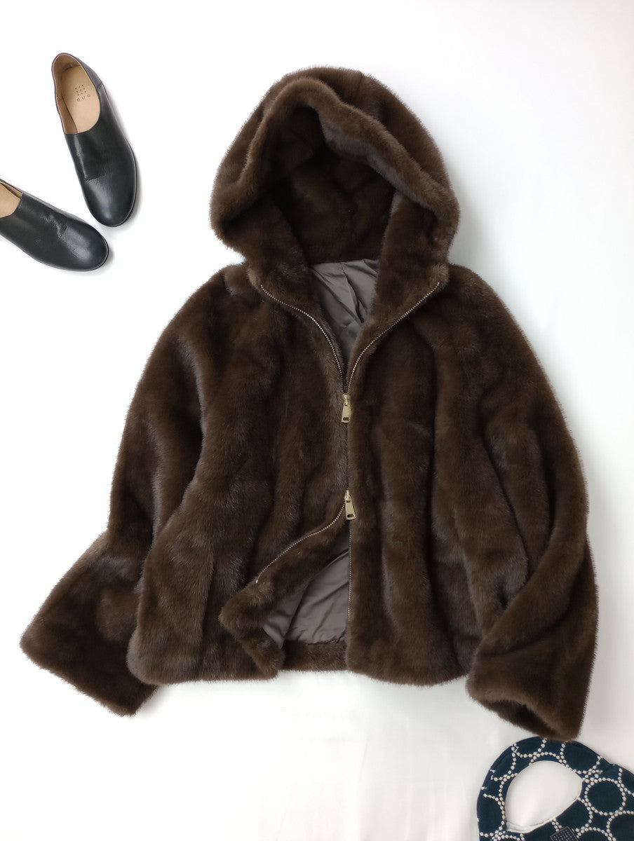 MY WHITE マイホワイト Deuxieme Classe ドゥーズィエム クラス 別注 ファー ブルゾン BROWN ジャケット アウター ブラウン   【中古】