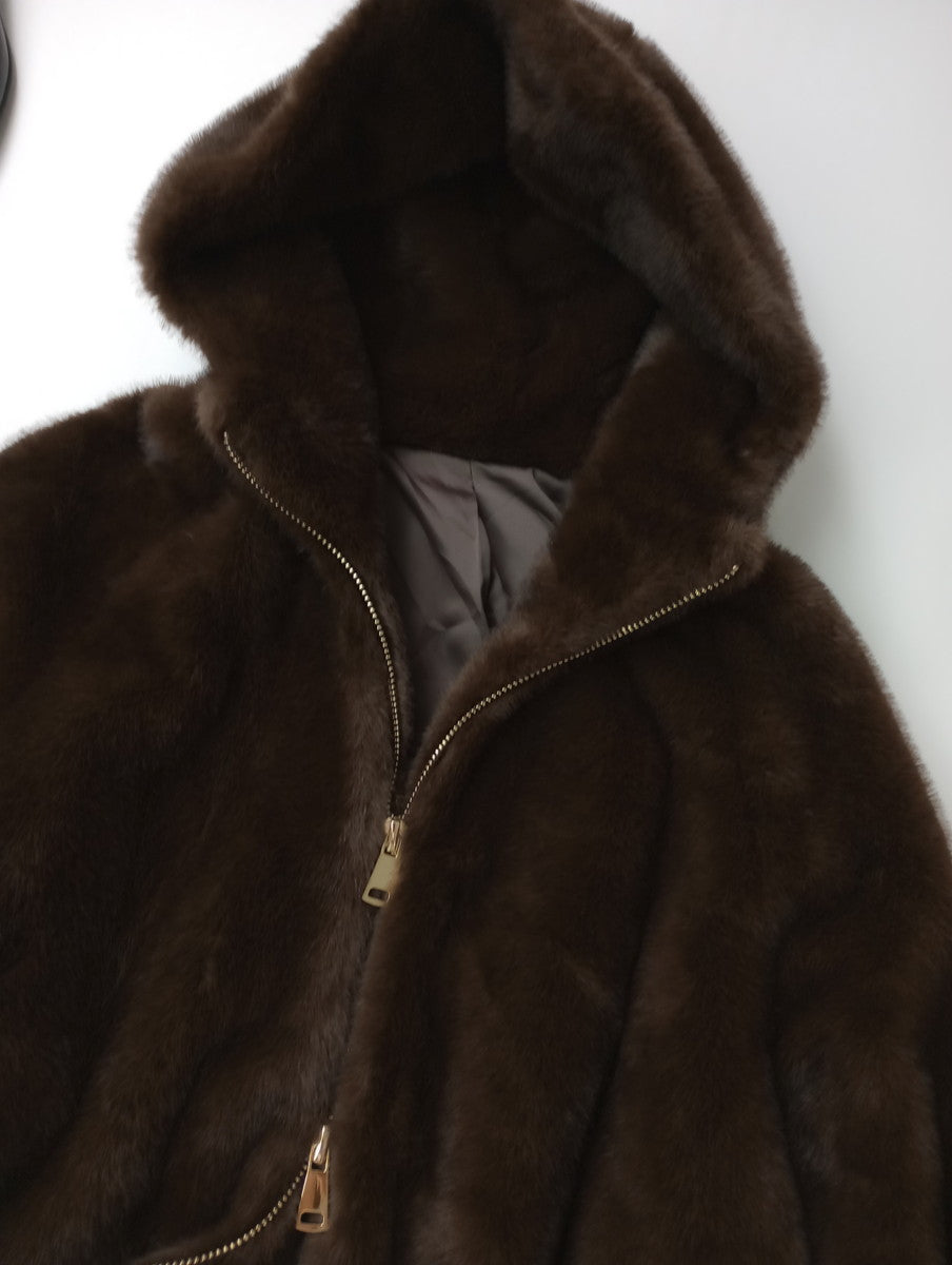 MY WHITE マイホワイト Deuxieme Classe ドゥーズィエム クラス 別注 ファー ブルゾン BROWN ジャケット アウター ブラウン   【中古】