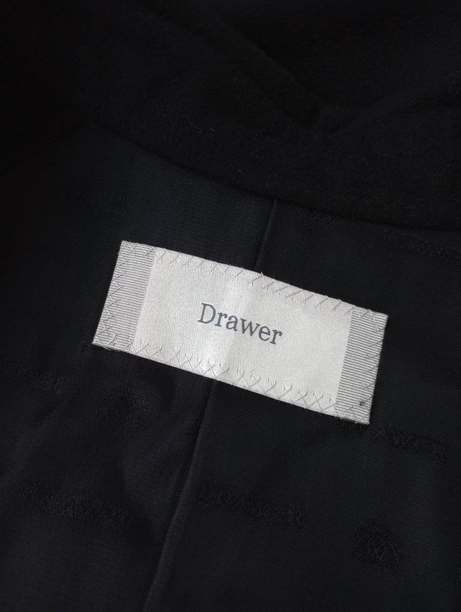 Drawer ドゥロワー ウール カシミヤ混 青山限定 20周年記念 オーバーサイズ テーラード コート アウター 38 【中古】
