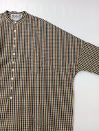 R&D.M.Co- オールドマンズテーラー ROBINSON'S CHECK ロビンソンズ チェック ワイド シャツ トップス ブラウン  【中古】