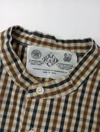 R&D.M.Co- オールドマンズテーラー ROBINSON'S CHECK ロビンソンズ チェック ワイド シャツ トップス ブラウン  【中古】