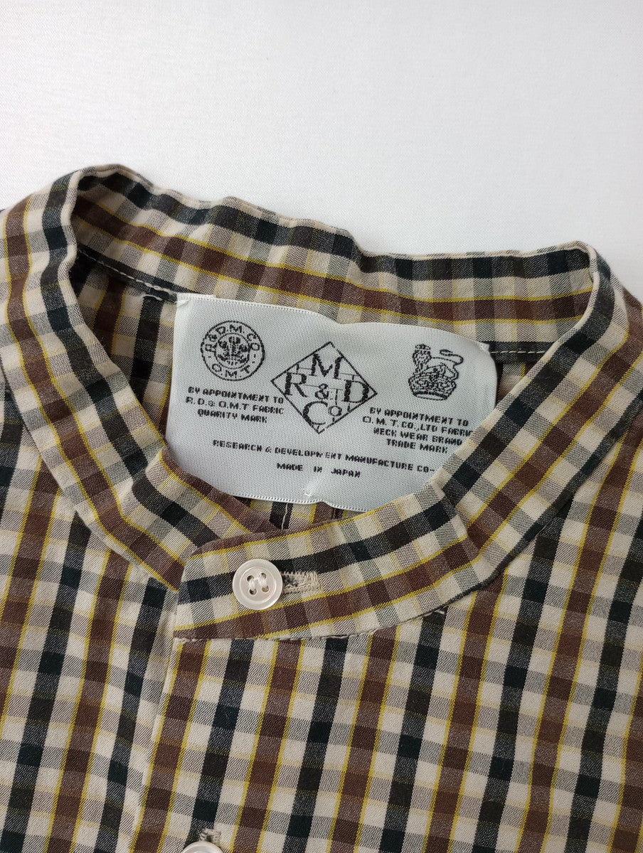 R&D.M.Co- オールドマンズテーラー ROBINSON'S CHECK ロビンソンズ チェック ワイド シャツ トップス ブラウン  【中古】