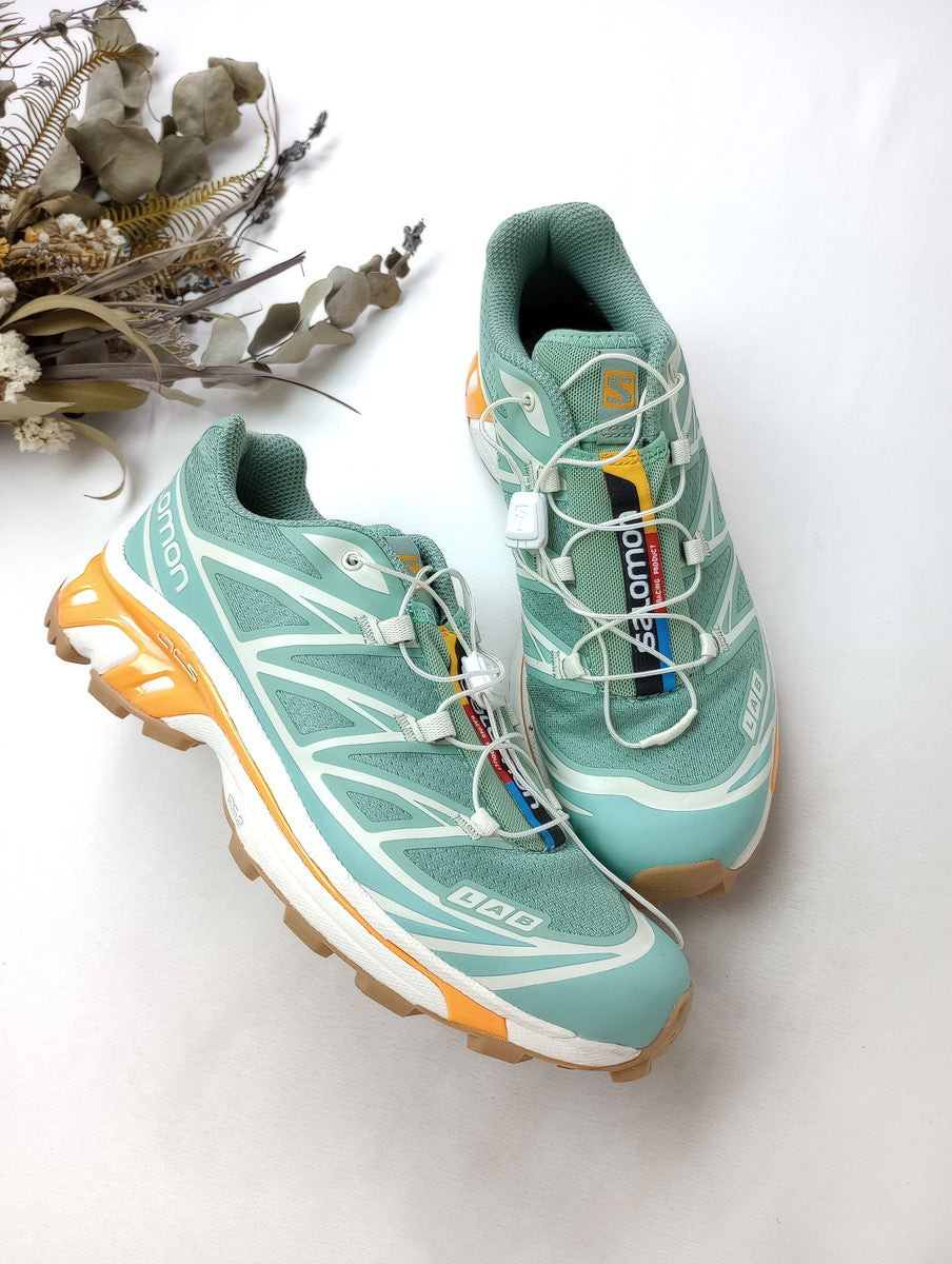Salomon サロモン Xt-6 Granite Green グラニットグリーン スニーカー 靴 ブルー 24.5  【中古】