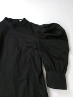 新品 JOHN ジョン Mutton Sleeve Dress マトンスリーブドレス ワンピース ロング マキシ 黒 ブラック M   【中古】