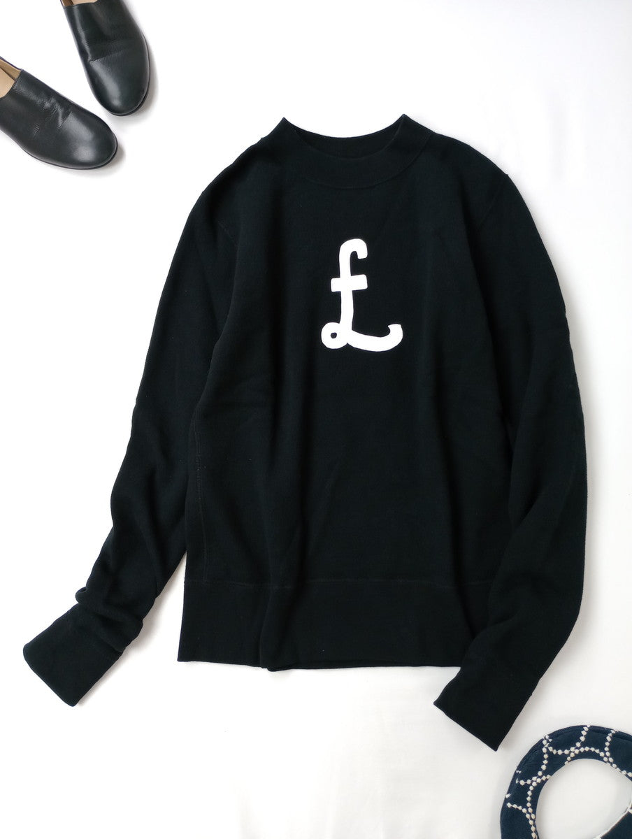 R&D.M.Co- オールドマンズテーラー CREW NECK SWEAT SHIRT クルーネックスウェットシャツ プルオーバー 裏起毛 長袖 トップス 黒 ブラック 【中古】
