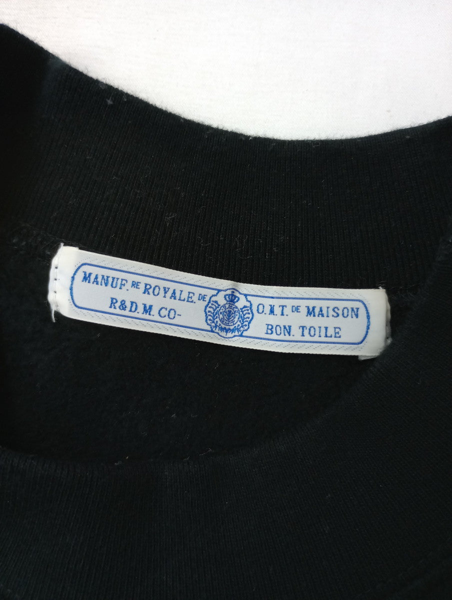 R&D.M.Co- オールドマンズテーラー CREW NECK SWEAT SHIRT クルーネックスウェットシャツ プルオーバー 裏起毛 長袖 トップス 黒 ブラック 【中古】
