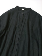 kagure かぐれ アーバンリサーチ リネン 麻 100％ スクエアワンピース ロング 黒 ブラック 【中古】