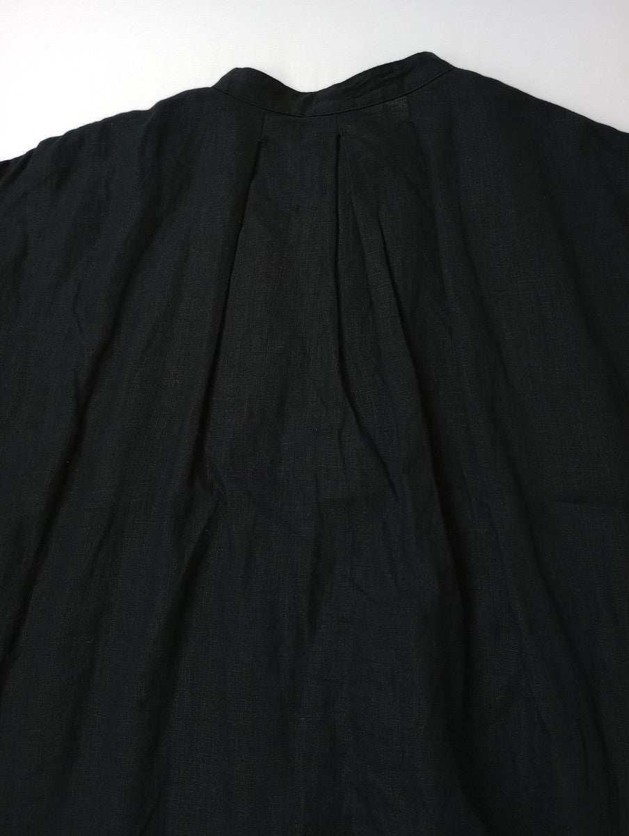 kagure かぐれ アーバンリサーチ リネン 麻 100％ スクエアワンピース ロング 黒 ブラック 【中古】