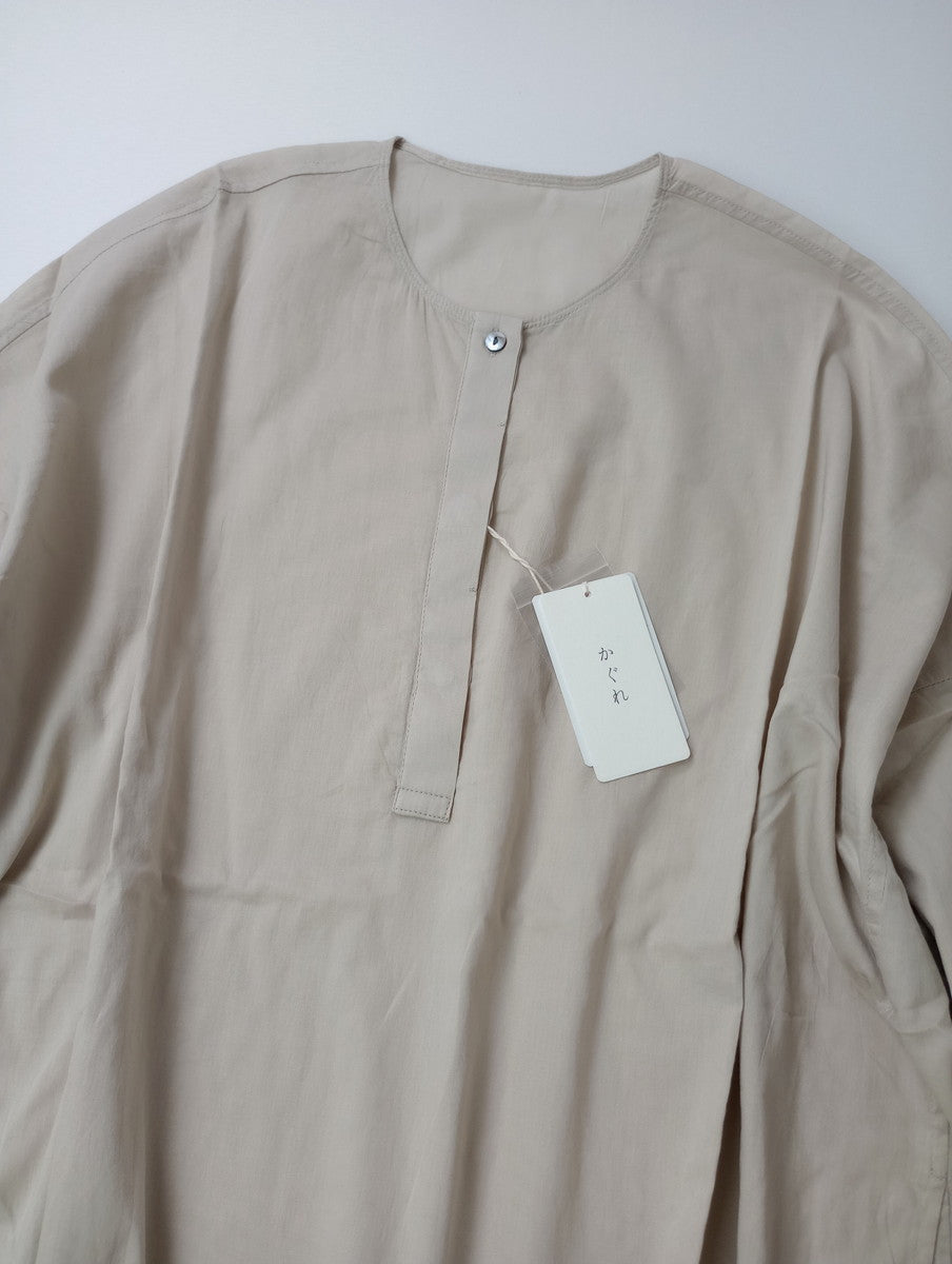 新品 kagure かぐれ URBAN RESEARCH アーバンリサーチ  長袖 インド綿  ボイル チュニック プルオーバー ワンピース  ベージュ【中古】