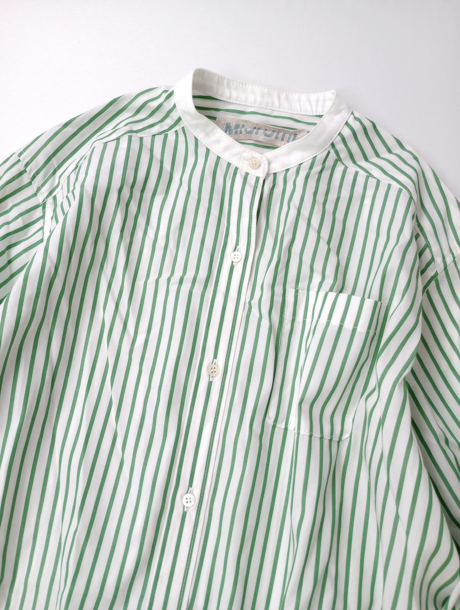 新品 MidiUmi ミディウミ バンドカラーシャツ ワンピース ロング グリーン