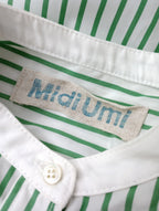 新品 MidiUmi ミディウミ バンドカラーシャツ ワンピース ロング グリーン