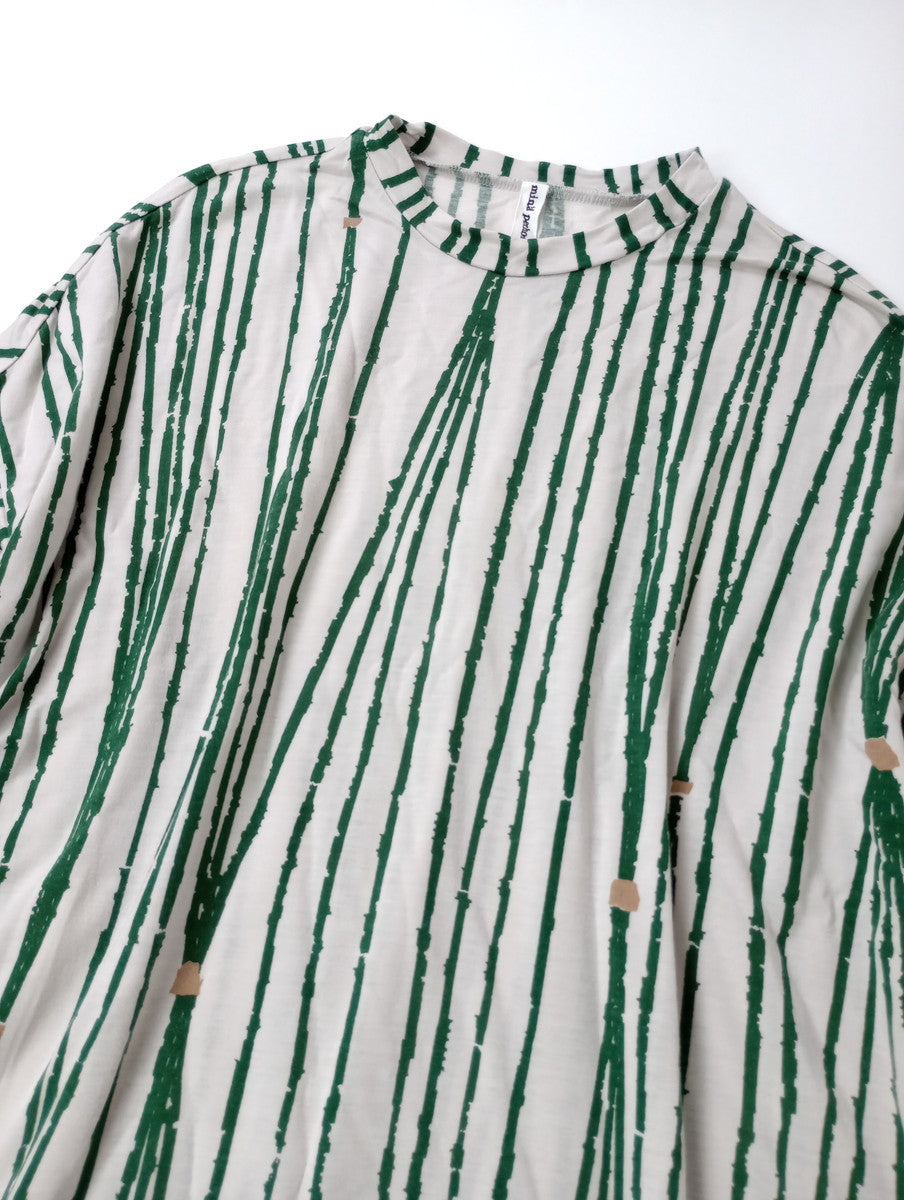 mina perhonen ミナペルホネン taba タバ カットソーワンピース ロング 36 ダークグリーン 【中古】
