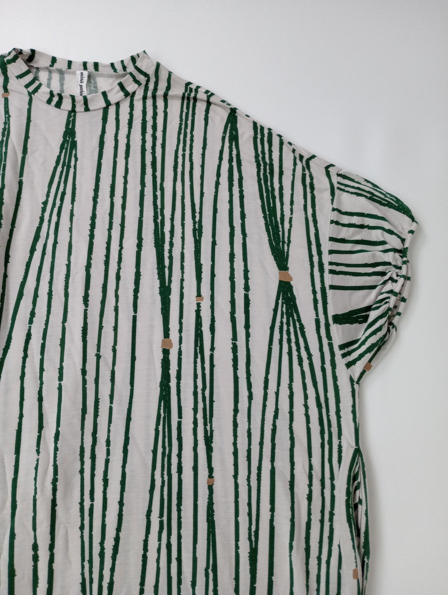 mina perhonen ミナペルホネン taba タバ カットソーワンピース ロング 36 ダークグリーン 【中古】