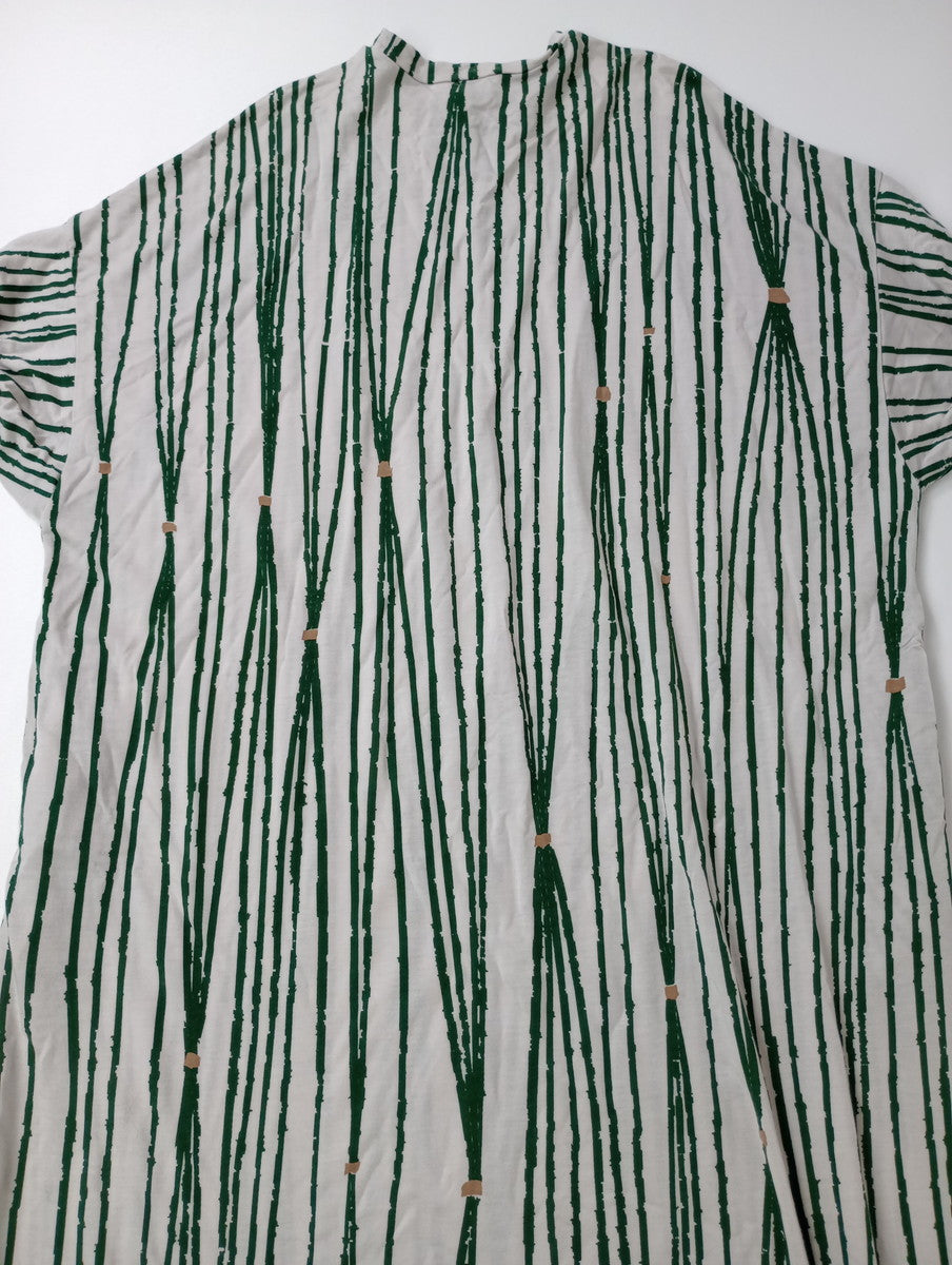 mina perhonen ミナペルホネン taba タバ カットソーワンピース ロング 36 ダークグリーン 【中古】