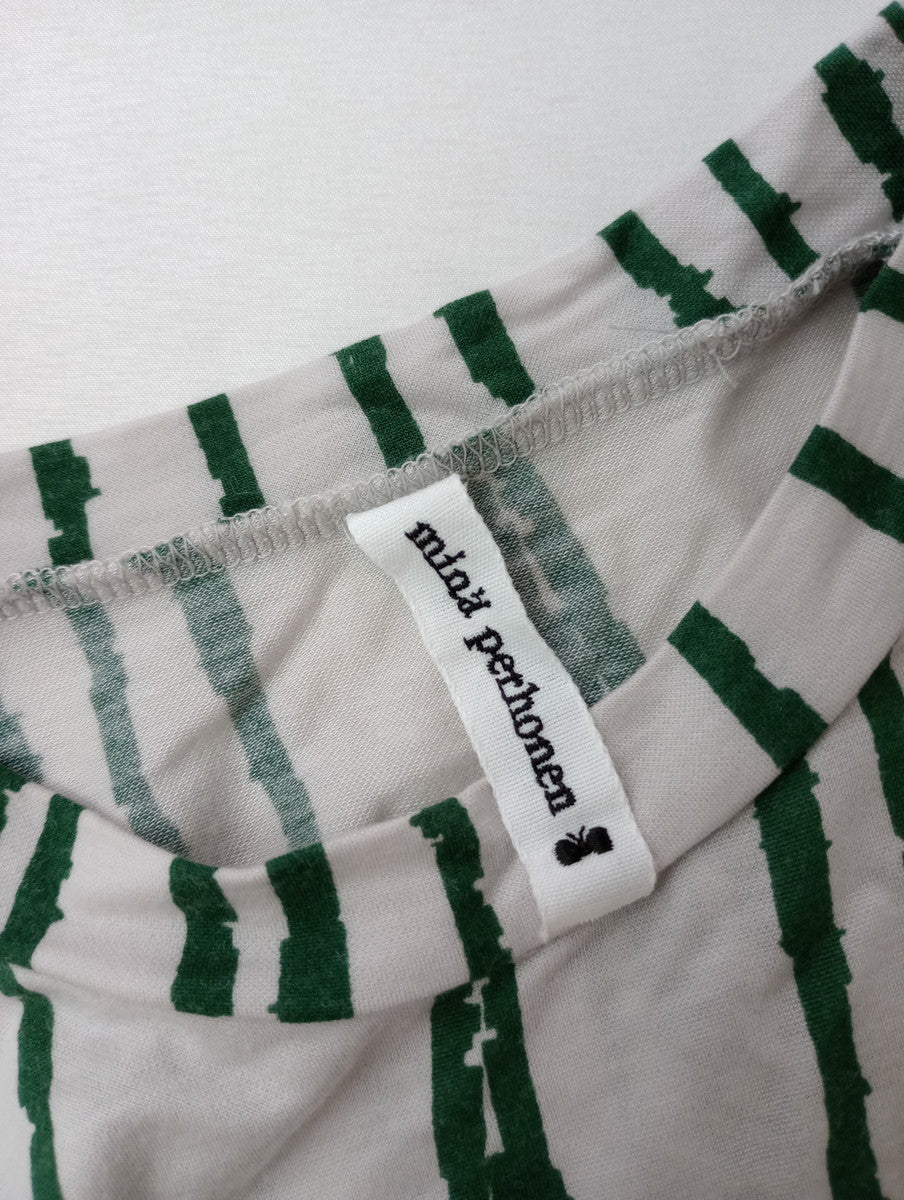 mina perhonen ミナペルホネン taba タバ カットソーワンピース ロング 36 ダークグリーン 【中古】