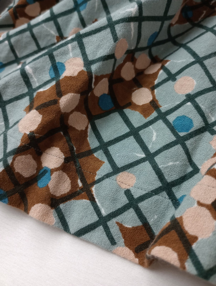 mina perhonen ミナペルホネン water light コットン 綿 100％ ロングドレス ワンピース 36 ライトブルー【中古】