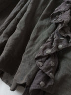 BUNON ブノン Frill Blouse フリルブラウス トップス  長袖 グレーがかったブラウン M   【中古】