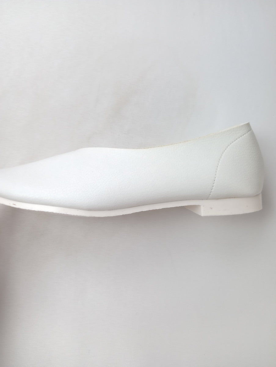新品 opposite of vulgarity オポジットオブブルガリティ Anise -WHITE- レザー スリッポン 靴 24.5  白 【中古】