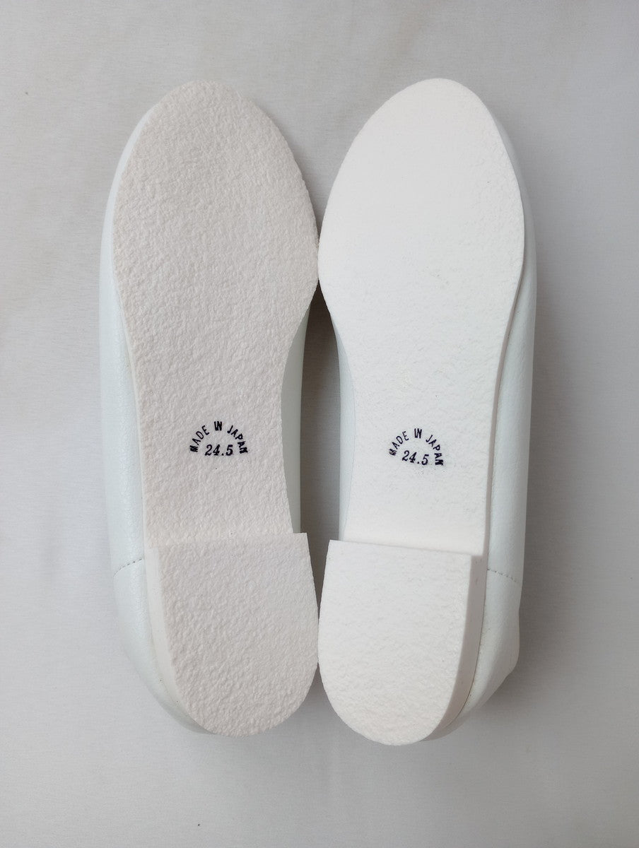 新品 opposite of vulgarity オポジットオブブルガリティ Anise -WHITE- レザー スリッポン 靴 24.5  白 【中古】