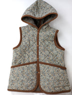 LAVENHAM × ハリスツイード Hug o  War 別注 ハグオーワー リバーシブル キルティング ベスト ブラウン UK36 【中古】