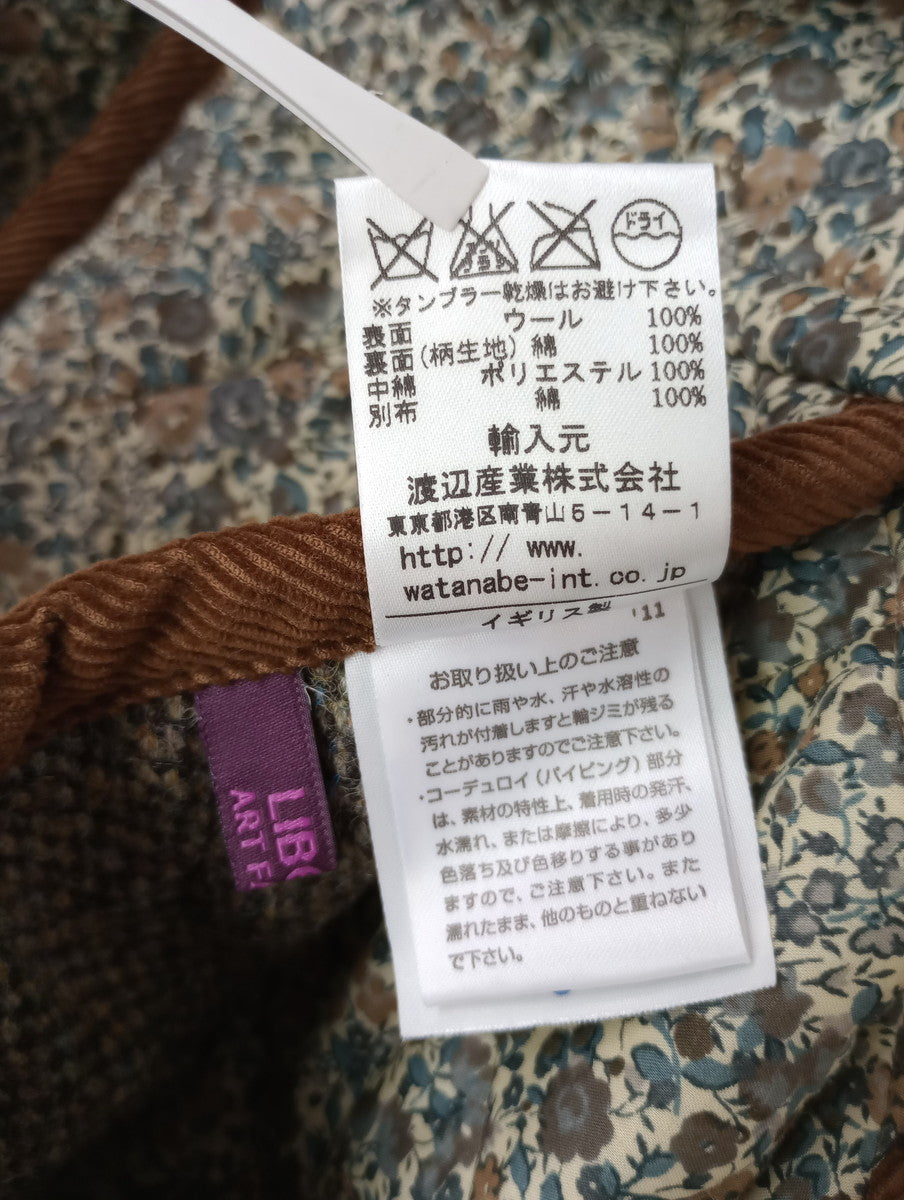 LAVENHAM × ハリスツイード Hug o  War 別注 ハグオーワー リバーシブル キルティング ベスト ブラウン UK36 【中古】