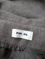 evam eva  エヴァムエヴァ  ウール 毛 混 ロング コート グレー  2 【中古】