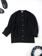 DRESSTERIOR ドレステリア オーバーラップ レース ハーフスリーブ カーディガン 羽織 黒 ブラック 38 【中古】