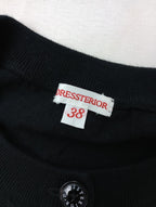 DRESSTERIOR ドレステリア オーバーラップ レース ハーフスリーブ カーディガン 羽織 黒 ブラック 38 【中古】