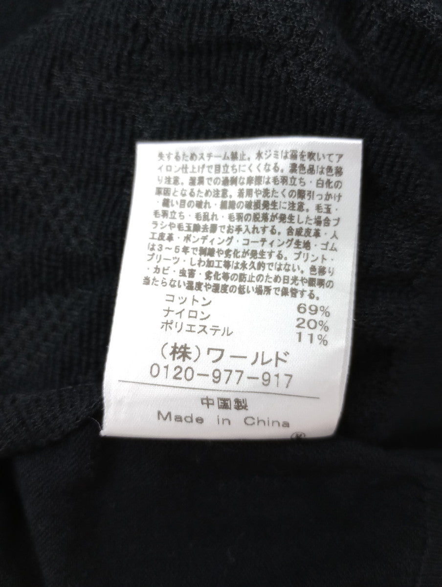 DRESSTERIOR ドレステリア オーバーラップ レース ハーフスリーブ カーディガン 羽織 黒 ブラック 38 【中古】