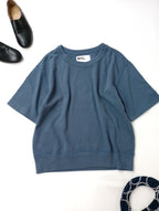 MHL. エムエイチエル マーガレットハウエル DRY LIGHT LOOPBACK JERSEY 半袖 カットソー トップス ブルーグレー 2  (12M＋3914)【中古】