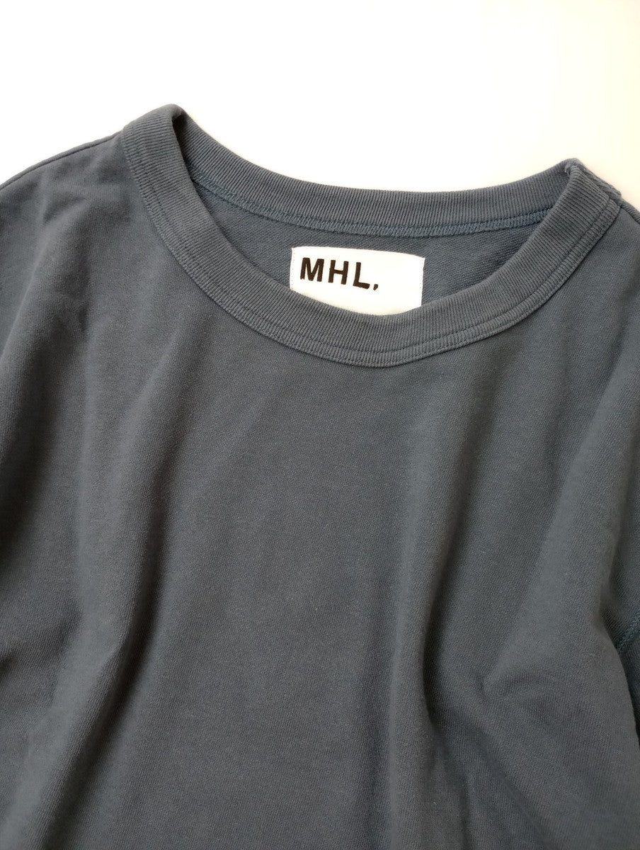 MHL. エムエイチエル マーガレットハウエル DRY LIGHT LOOPBACK JERSEY 半袖 カットソー トップス ブルーグレー 2  (12M＋3914)【中古】