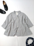 MHL. エムエイチエル マーガレットハウエル LIGHT WASHED COTTON POPLIN SHIRT 半袖 シャツ ブラウス トップス グレー (12M＋3913)【中古】