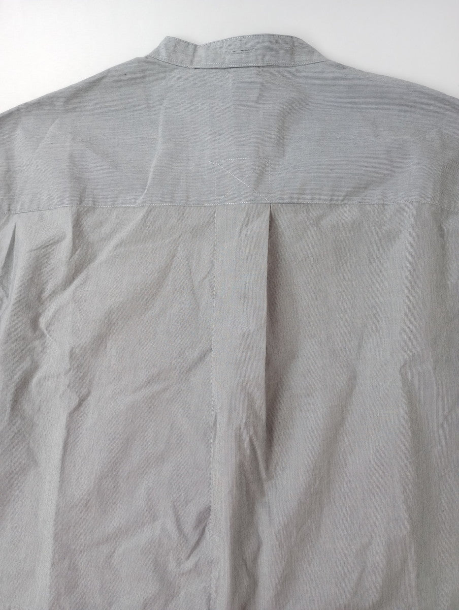 MHL. エムエイチエル マーガレットハウエル LIGHT WASHED COTTON POPLIN SHIRT 半袖 シャツ ブラウス トップス グレー (12M＋3913)【中古】