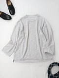MHL. エムエイチエル マーガレットハウエル COTTON JERSEY MESH コットンジャージー メッシュ カットソー 長袖  トップス   杢グレー 2【中古】