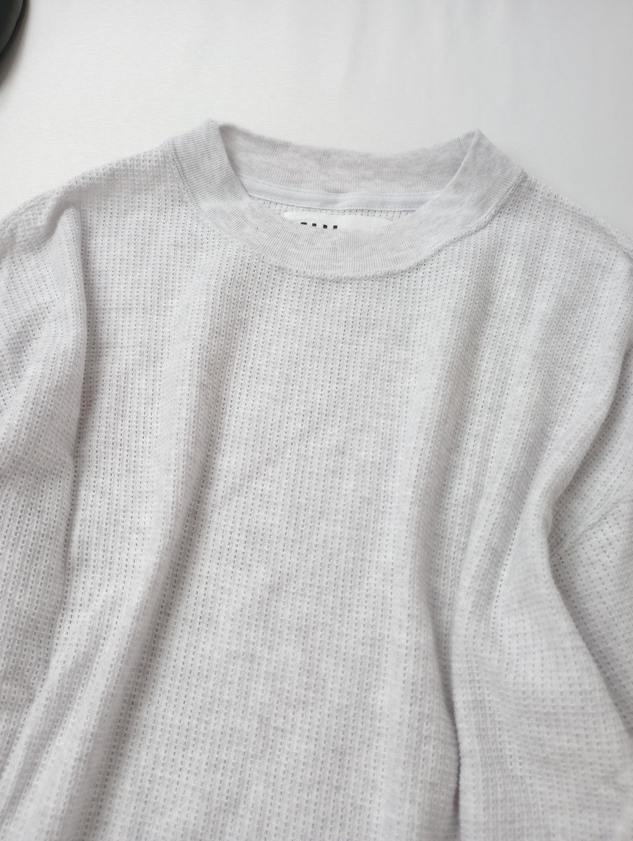 MHL. エムエイチエル マーガレットハウエル COTTON JERSEY MESH コットンジャージー メッシュ カットソー 長袖  トップス   杢グレー 2【中古】