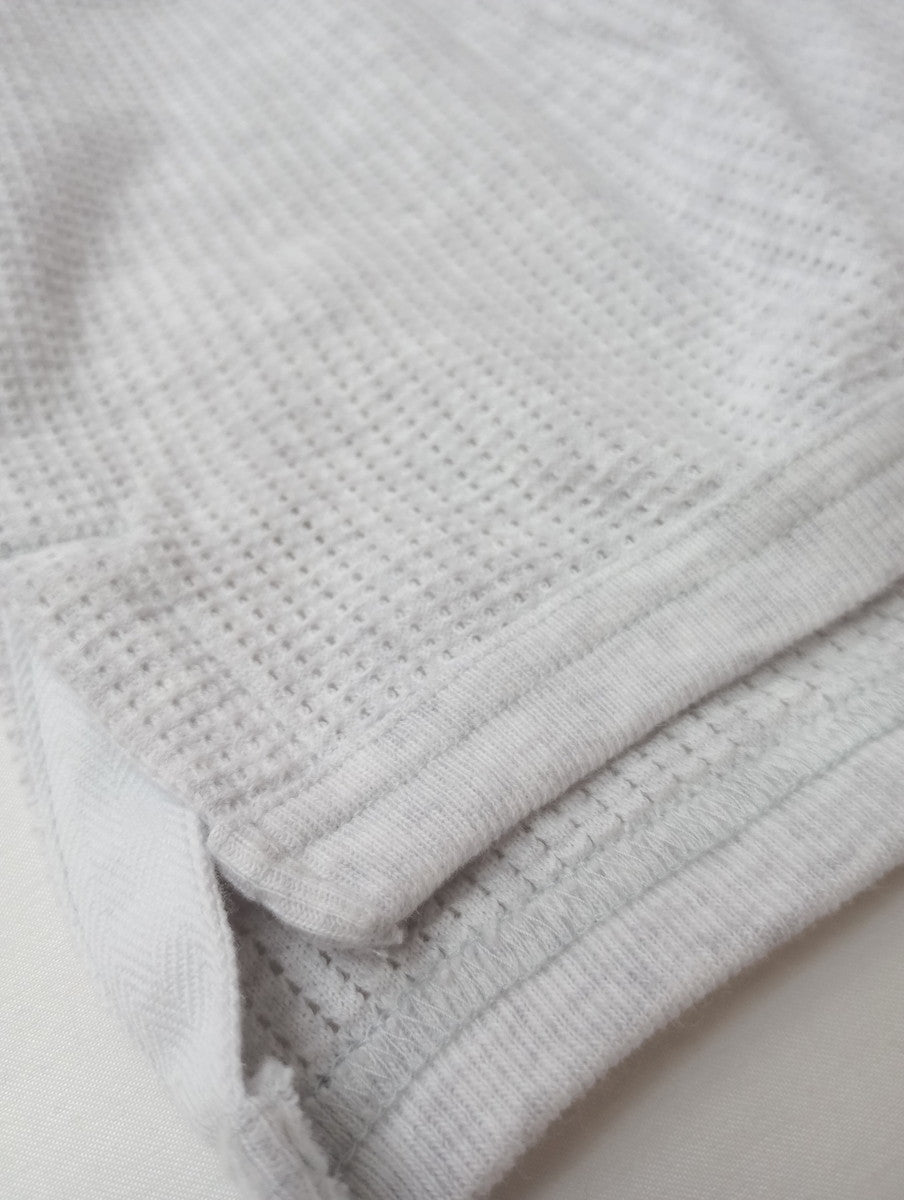 MHL. エムエイチエル マーガレットハウエル COTTON JERSEY MESH コットンジャージー メッシュ カットソー 長袖  トップス   杢グレー 2【中古】