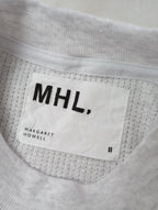 MHL. エムエイチエル マーガレットハウエル COTTON JERSEY MESH コットンジャージー メッシュ カットソー 長袖  トップス   杢グレー 2【中古】