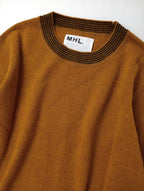 MHL. エムエイチエル マーガレットハウエル WASHABLE DRY WOOL ウール 毛 100％ クルーネック ニット プルオーバー トップス マスタード イエロー 2【中古】