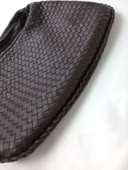 BOTTEGA VENETA ボッテガ・ヴェネタ イントレチャート レザー ホーボーバッグ ダークブラウン【中古】
