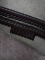 BOTTEGA VENETA ボッテガ・ヴェネタ イントレチャート レザー ホーボーバッグ ダークブラウン【中古】