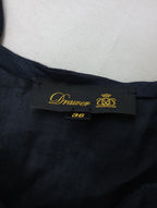 Drawer ドゥロワー ローンラッフル フリル ノースリーブ ブラウス トップス 黒 ブラック 36 (12M＋3916)【中古】