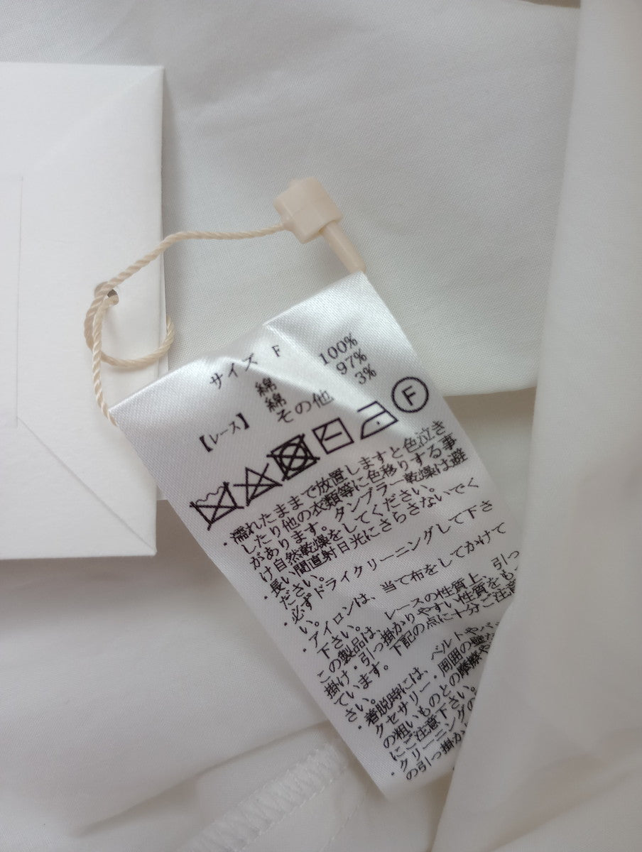 新品 Cloth＆Cross クロスアンドクロス 雅姫 レース ブラウス プルオーバー 長袖 トップス  白 【中古】