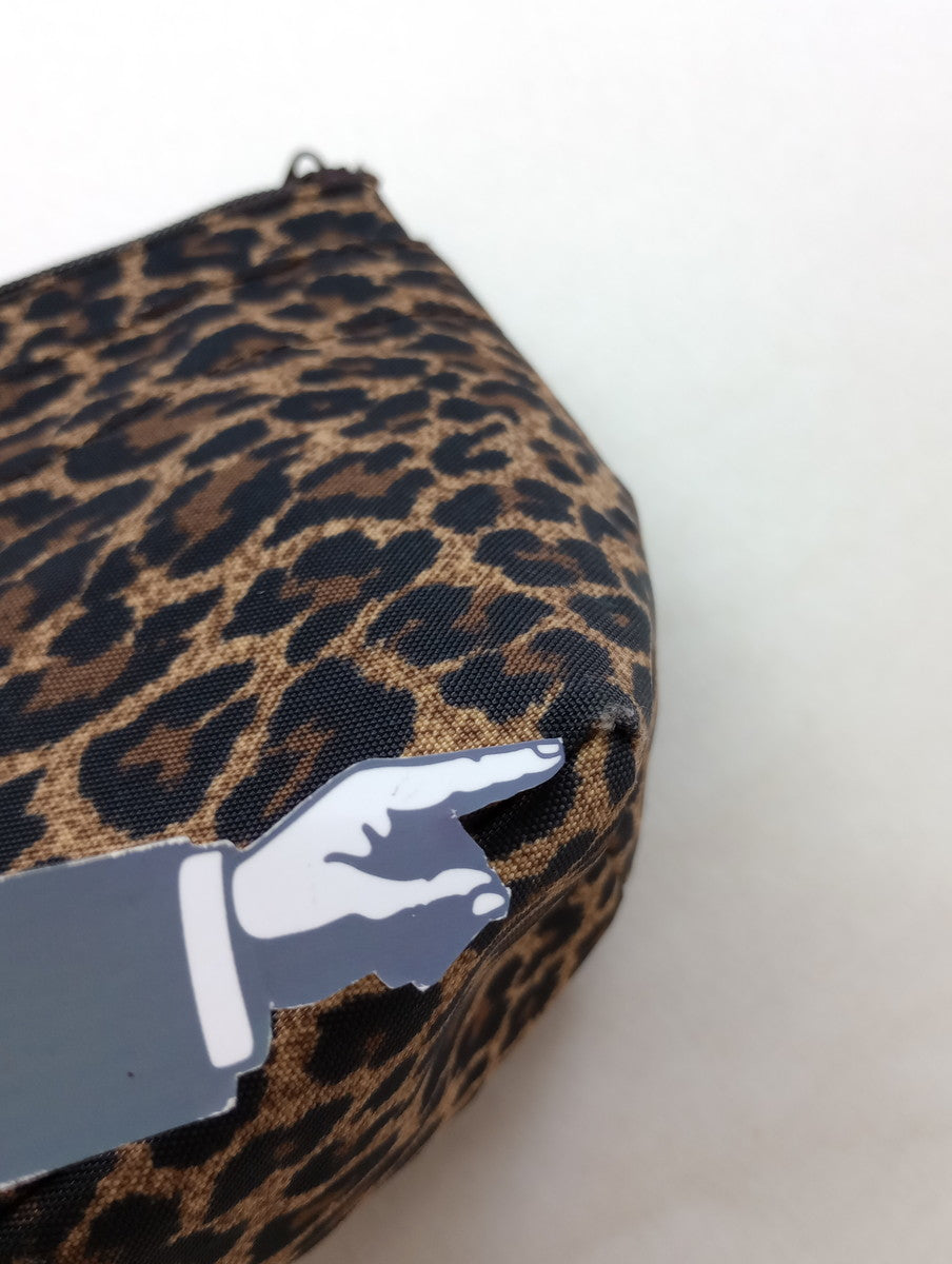 Herve Chapelier エルベシャプリエ レオパード ミニ ショルダーバッグ  ベージュ ブラウン【中古】