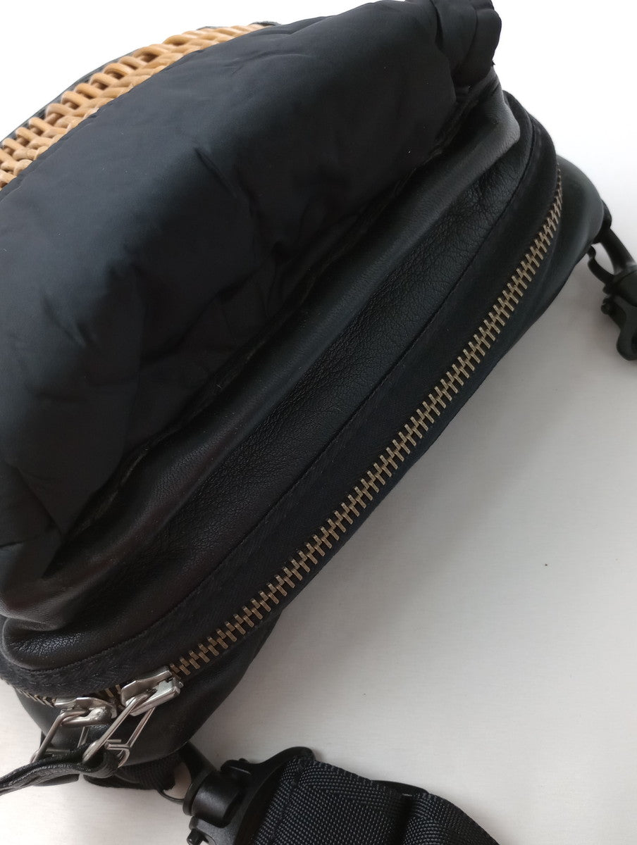 ebagos エバゴス フクロウ シェニール織り ショルダーバッグ 黒 ブラック【中古】
