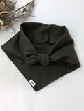 MHL  エムエイチエル   マーガレットハウエル  Cotton Hemp Twill コットンツイル ヘンプ スカーフ カーキ 【中古】