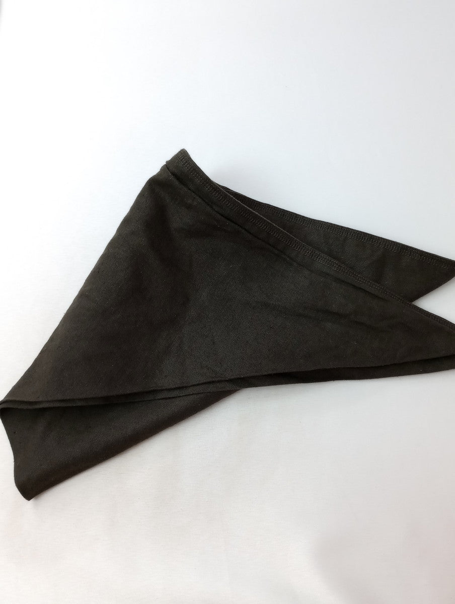 MHL  エムエイチエル   マーガレットハウエル  Cotton Hemp Twill コットンツイル ヘンプ スカーフ カーキ 【中古】