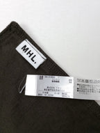 MHL  エムエイチエル   マーガレットハウエル  Cotton Hemp Twill コットンツイル ヘンプ スカーフ カーキ 【中古】