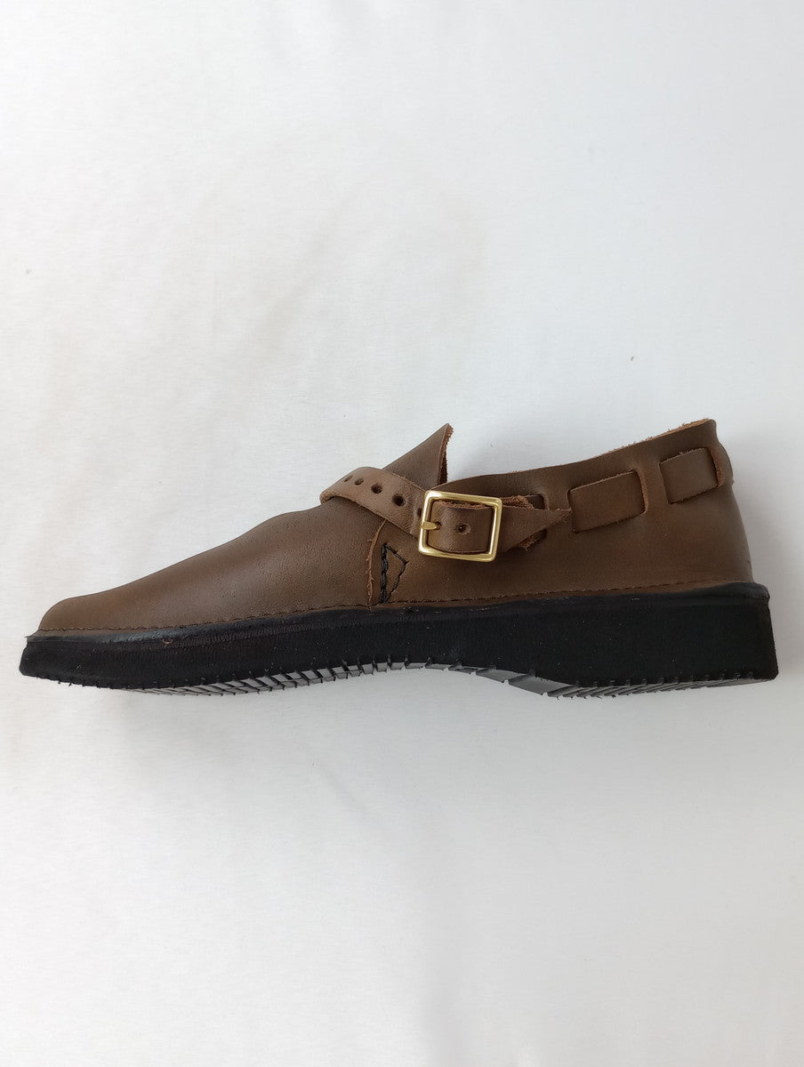 AURORA SHOES オーロラシューズ Middle English ミドルイングリッシュ レザーシューズ ブラウン 6D 【中古】