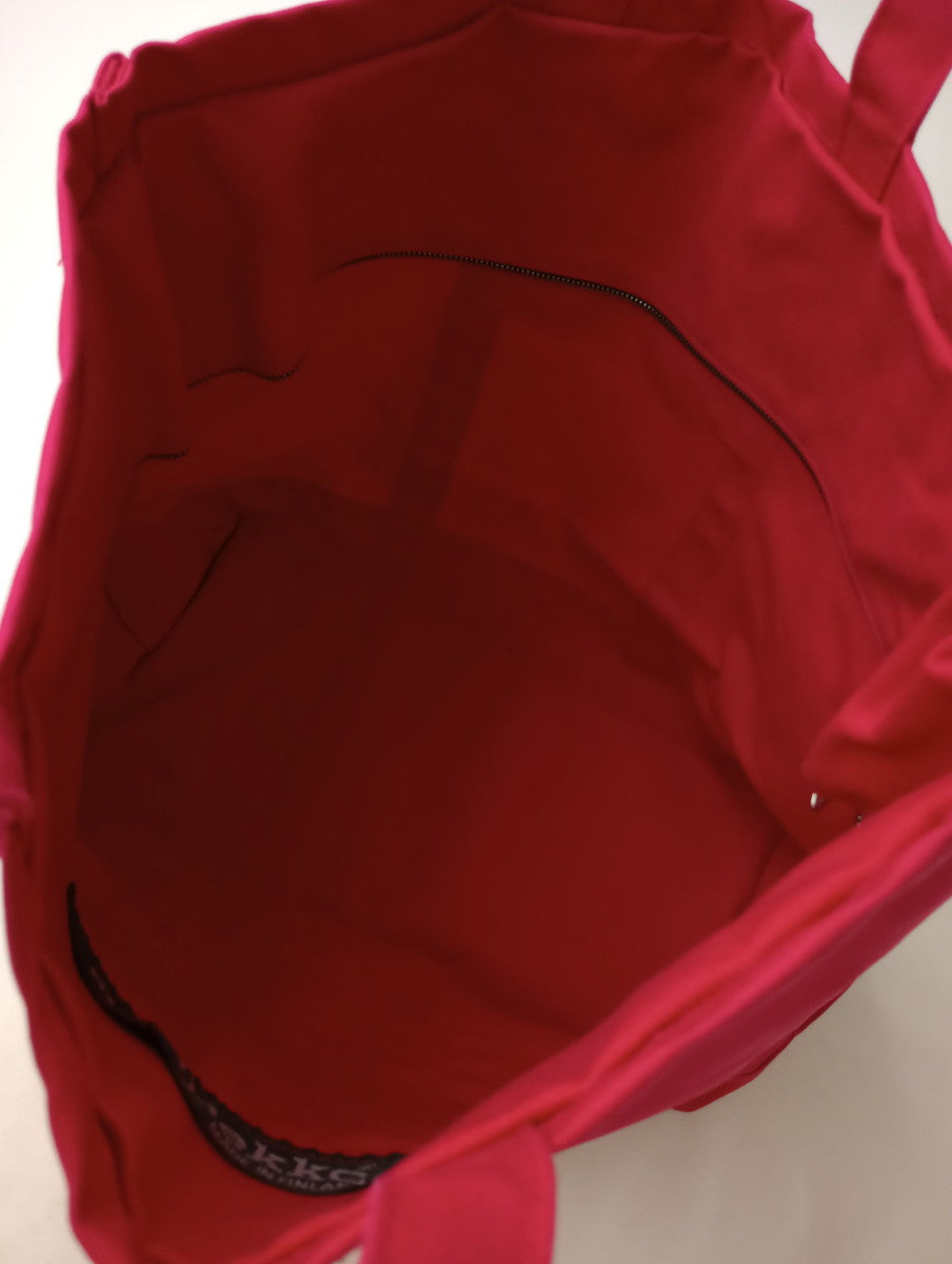 Marimekko マリメッコ キャンバス ビッグ トート バッグ  ピンク 【中古】